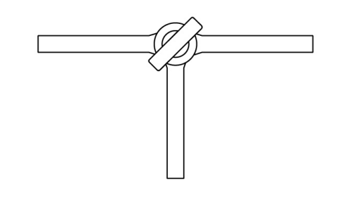 Üç yollu PTFE musluk, vidalı ve contalı